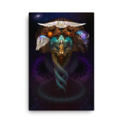 Calling The Spirit Animals - 24 x 36 Stretched Canvas