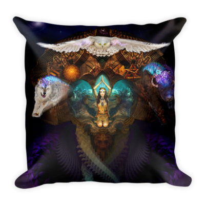 Calling The Spirit Animals – 18 x 18 Soft Pillow
