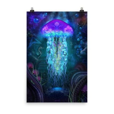Cosmic Luminescence - 24 x 36 Museum-Quality, Thick, Matte Paper Poster.
