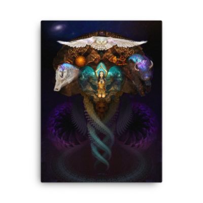 Calling The Spirit Animals - 18 x 24 Stretched Canvas
