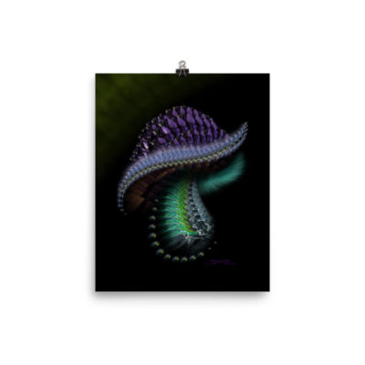 Furry Crystal Mushroom – 8 x 10 Museum-Quality, Thick, Matte Paper Poster
